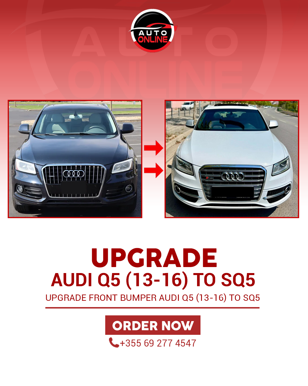 AUDI Q5 2013-2016 UPGRADE TO AUDI SQ5 FRONT BUMPER