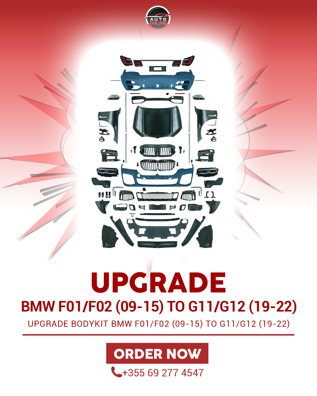 BMW F01/02 -2009-2015 UPGRADE TO BMW G11/G12 2019-2022 SPORT