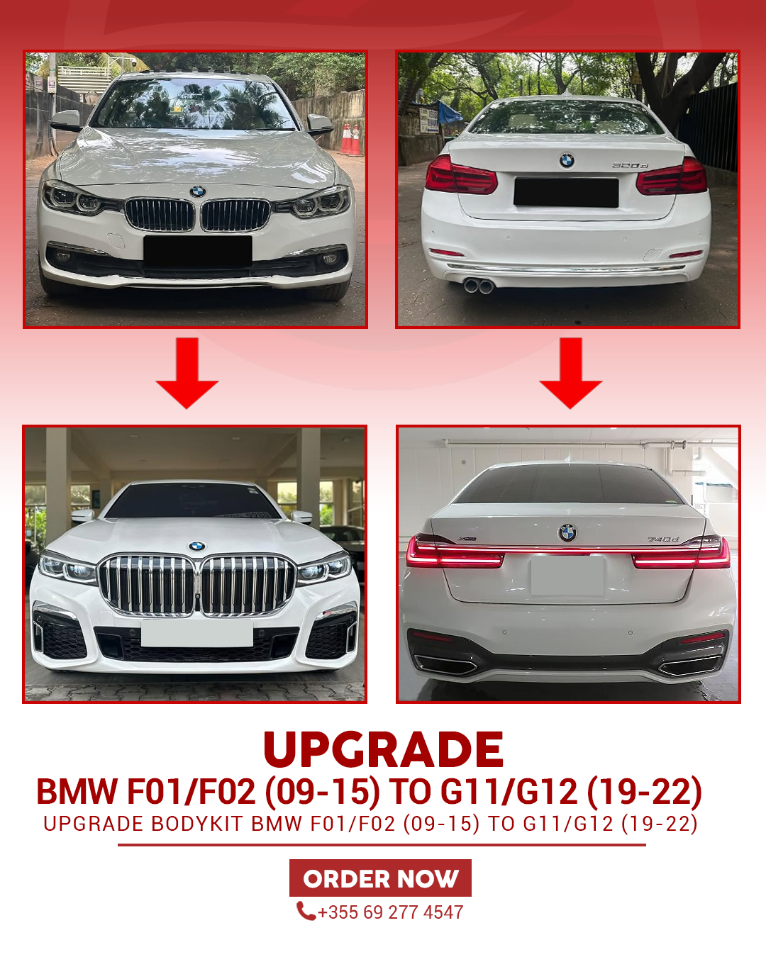 BMW F01/02 -2009-2015 UPGRADE TO BMW G11/G12 2019-2022 SPORT