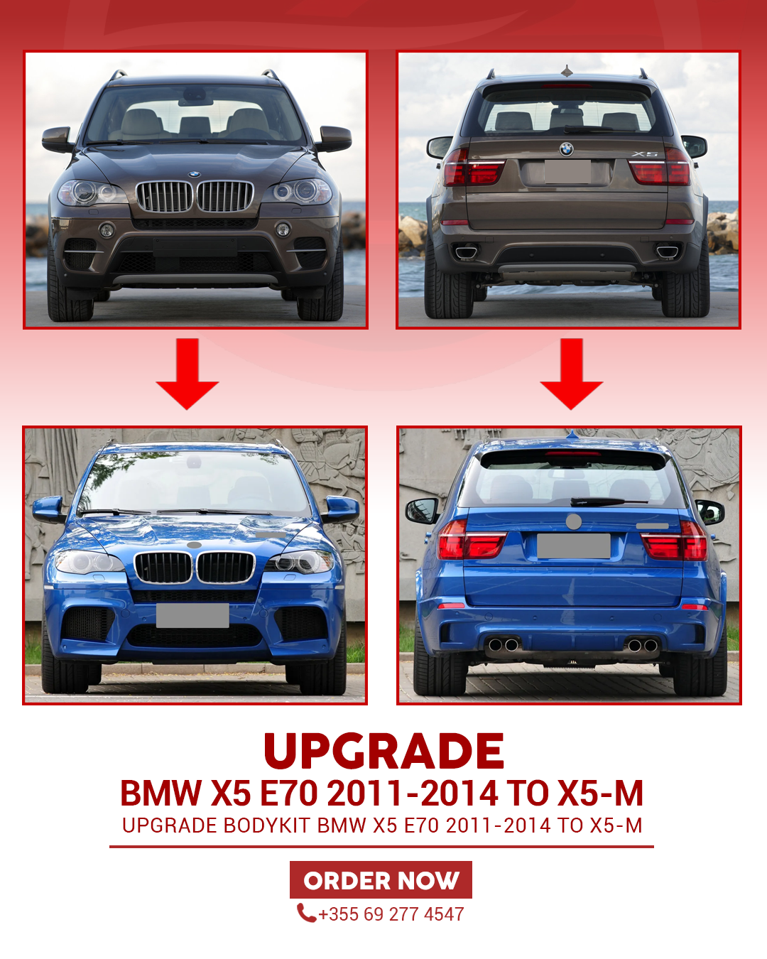 BMW X5 E70 2011-2014 BODYKIT UPGRADE TO BMW X5M