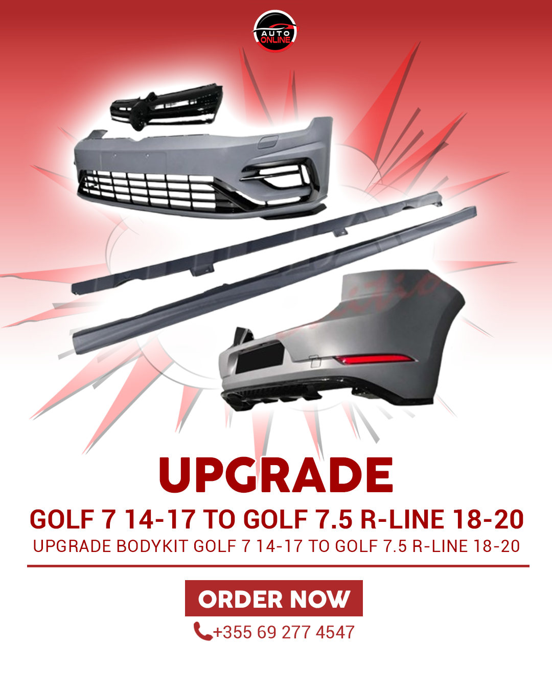 GOLF 7 2014-2017 TO GOLF 7.5 R-LINE 2018-2020