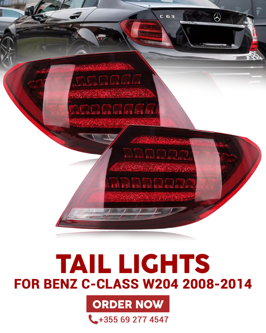 Tail Lights RED MAYBACH For BENZ C-CLASS W204 2008-2014