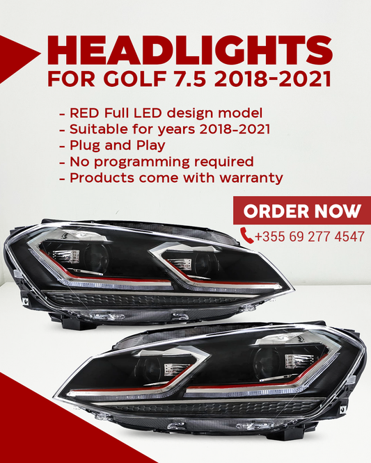 Headlights for Golf 7.5 2018-2021