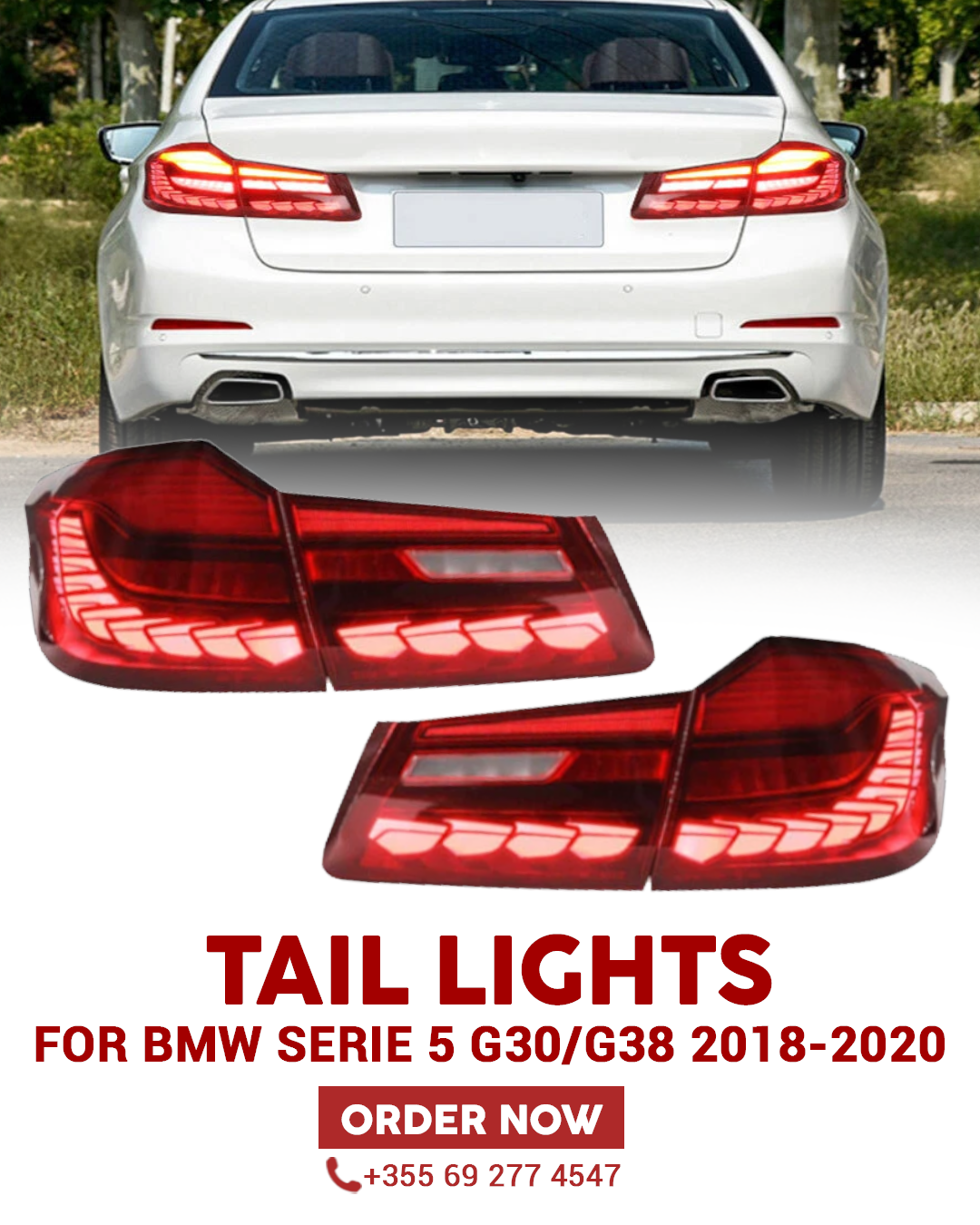 Tail Lights DRAGON RED FOR BMW SERIE 5 G30/G38 2018-2020